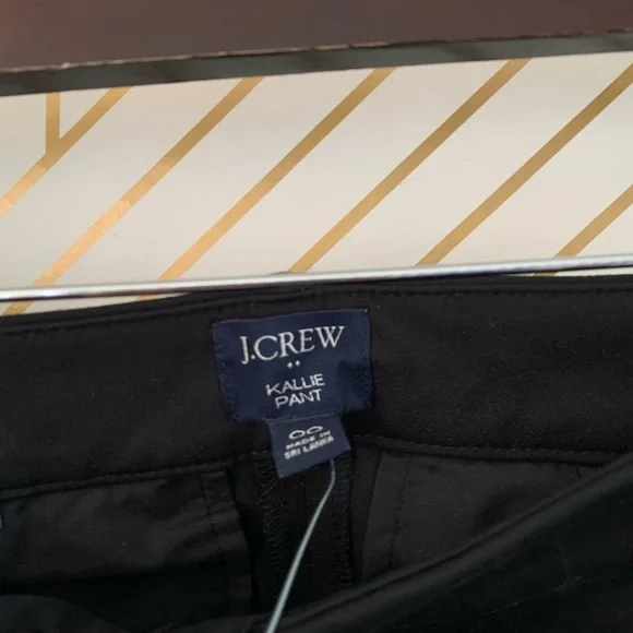 J Crew Kallie Pant Black Slim Stretch Dress Pants Office Work Casual 00 Ankle - Picture 5 of 10